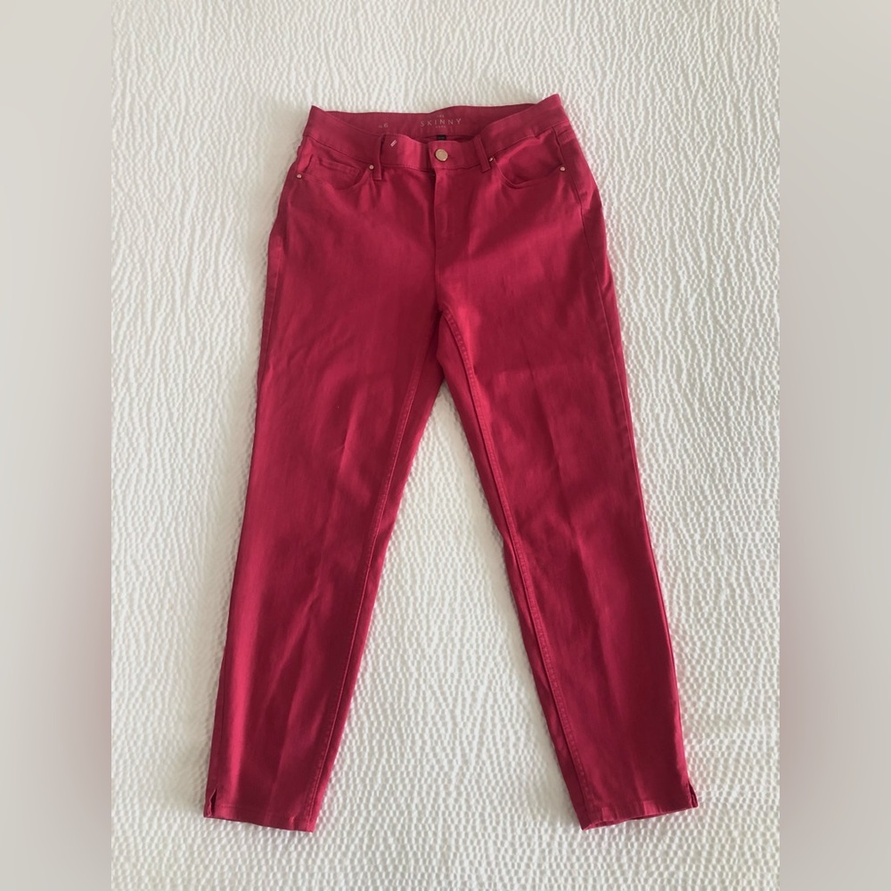White House Black Market  By Chico’s Skinny Jeans Crop High Rise Size 6 Pink New
